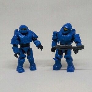 Halo Mega Construx UNSC Blue Spartan Aviator & Fireteam Loose Figures-2"-